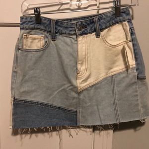 Pacsun patchwork jean skirt (never worn)